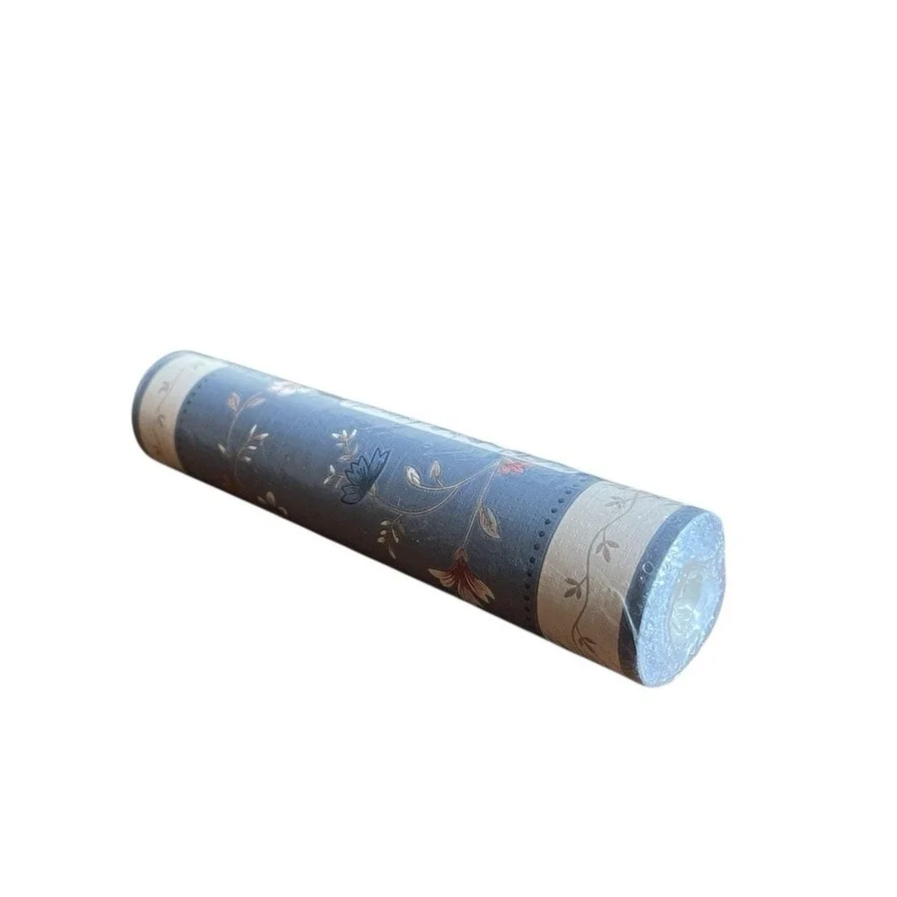 VTG Wallpaper Border Floral Cottage Core Blue White Sunworthy 1 Roll 15 Feet